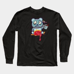 coffee bear zombie gift for bears lovers coffee addict zombie lovers. Long Sleeve T-Shirt